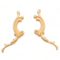Wood Carving Decorative Set of 2 Pieces 2cm X 11cm.