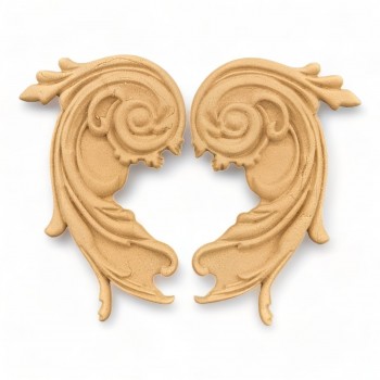 Wood Carving Decorative Set of 2 Pieces 10cm. X 6cm.