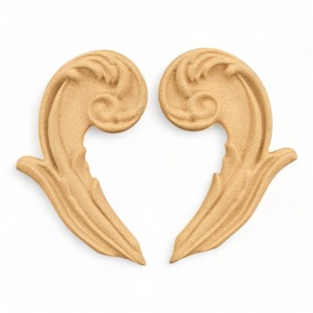 Wood Carving Decorative Set of 2 Pieces 7cm. X 5cm.