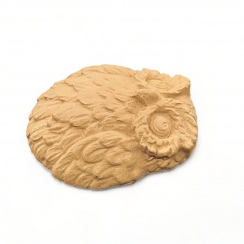 Wood Carved Decorative Owl 6cm. X 7cm.