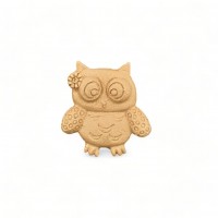 Wood Carved Decorative Owl 4.5cm. X 4.5cm.