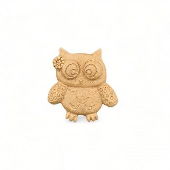 Wood Carved Decorative Owl 4.5cm. X 4.5cm.