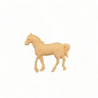 Wood Carved Decorative Horse 6cm. X 5cm.