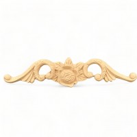 Wood Carving Decorative Center Flower 12cm. X 2.6cm.