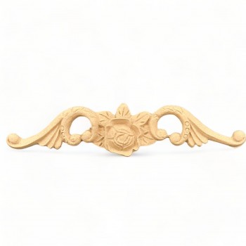 Wood Carving Decorative Center Flower 12cm. X 2.6cm.