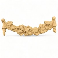 Wood Carved Decorative Flower Garland 13cm. X 4.1cm