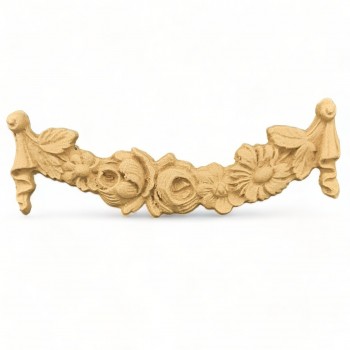 Wood Carved Decorative Flower Garland 13cm. X 4.1cm