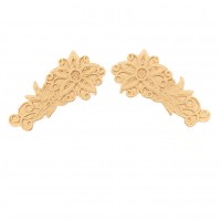 Wood Carved Decorative Set of 2 Pieces 10.5cm. X 4.5cm.