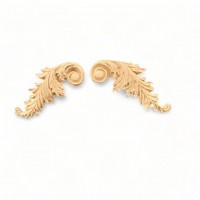 Wood Carving Decorative Set of 2 Pieces 4cm. X 1.5cm.