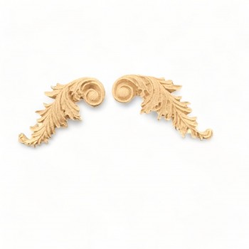 Wood Carving Decorative Set of 2 Pieces 4cm. X 1.5cm.