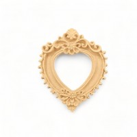 Wood Carved Decorative Heart Frame 6cm. X 7cm.