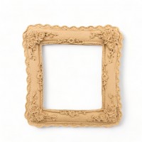 Wood Carving Decorative Frame Parallel 13.5cm. X 13.5cm.