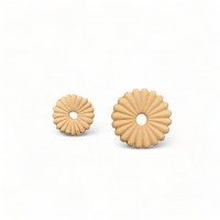 Wood Carving Flowers set of 2 Pieces 3cm. - 2cm.