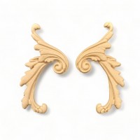 Wood Carving Decorative Set of 2 Pieces 4.5cm. X 9cm.