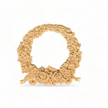 Wood Carved Decorative Wreath 7cm. X 7cm.