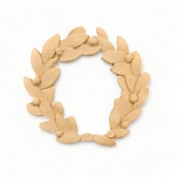 Wood Carved Decorative Wreath 8.5cm. X 8cm.