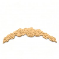 Wood Carved Decorative Flower Garland 13cm. X 2cm.