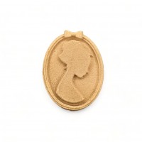 Wood Carved Decorative Cameo 4.5cm. X 3.2cm