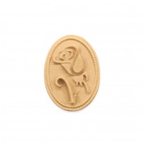 Wood Carved Decorative Flower 4.4cm. X 3cm.