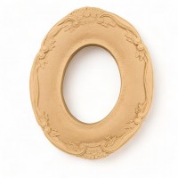Wood Carving Decorative Frame Oval 16.5cm. X 21.5cm.