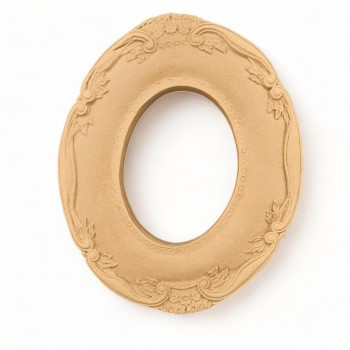 Wood Carving Decorative Frame Oval 16.5cm. X 21.5cm.