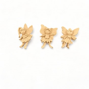 Wood Carved Decorative Elves set of 3 Pieces 2cm. X 2cm.