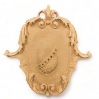 Wood Carved Decorative Thyroid 13.5cm. X 14cm.