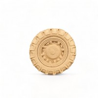 Wood Carved Decorative Wheel Diameter 4.5cm.