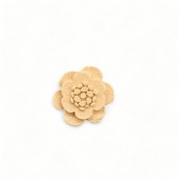 Wood Carved Decorative Flower 3cm. X 2cm.