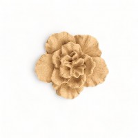 Wood Carved Decorative Flower 4cm x 4cm.