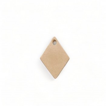 Wood Carved Decorative Rhombus for Jewelry 2.6cm. X 3.8cm.