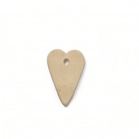 Wood Carved Decorative Heart for Jewelry 2.6cm. X 3.8cm.