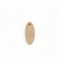 Wood Carving Decorative Oval for Jewelry 1.6cm. X 3.7cm.