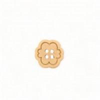 Wood Carved Decorative Button 2cm. X 2cm.