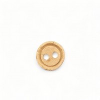 Wood Carved Decorative Button 2cm x 2cm.