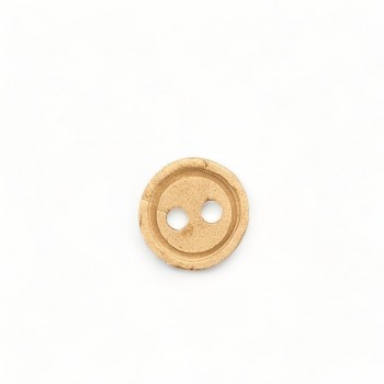Wood Carved Decorative Button 2cm x 2cm.