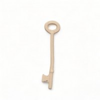Wood Carving Decorative Key 2cm.X 9cm.