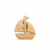 Wood Carved Decorative Boat 4.5cm. X 4.3cm.