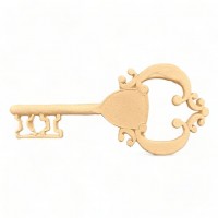 Wood Carving Decorative Key 12cm. X 5.5cm.