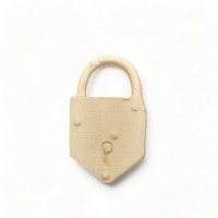 Wood Carved Decorative Padlock 4.2cm. X 7.5cm.