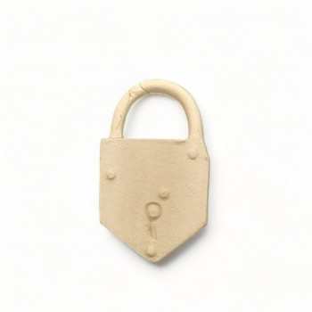 Wood Carved Decorative Padlock 4.2cm. X 7.5cm.