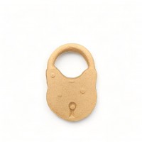 Wood Carved Decorative Padlock 4.2cm. X 6cm.