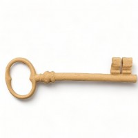 Wood Carving Decorative Key 10.8cm. X 3.2cm.