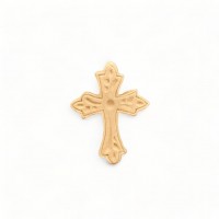 Wood Carved Decorative Cross 3cm. X 4.5cm.