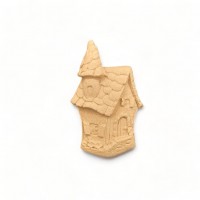 Wood Carved Decorative Fairy House 6cm. X 4cm.