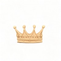 Wood Carved Decorative Crown 4.8cm. X 2.5cm.