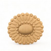 Wood Carving Decorative Oval 10cm. X 8.5cm.