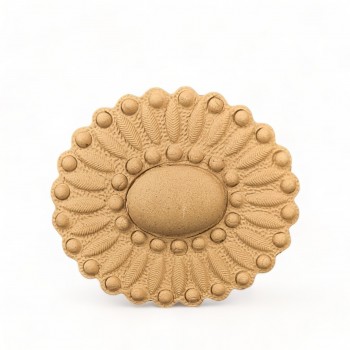 Wood Carving Decorative Oval 10cm. X 8.5cm.