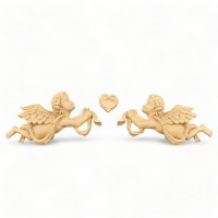 Wood Carving Decorative Little Angel set of 3 Pieces 7cm. X 3cm.