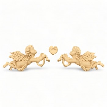 Wood Carving Decorative Little Angel set of 3 Pieces 7cm. X 3cm.